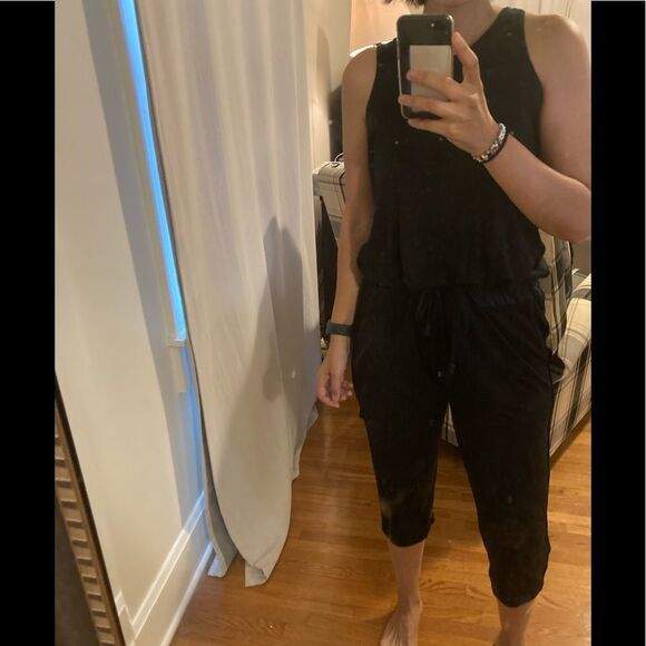 Rag and bone black waist drawstring jumpsuit - Picture 6 of 7